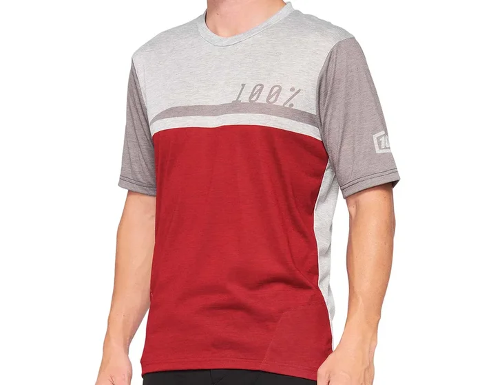 100% Airmatic Trikot (SP21) kurzarm | cherry-grey