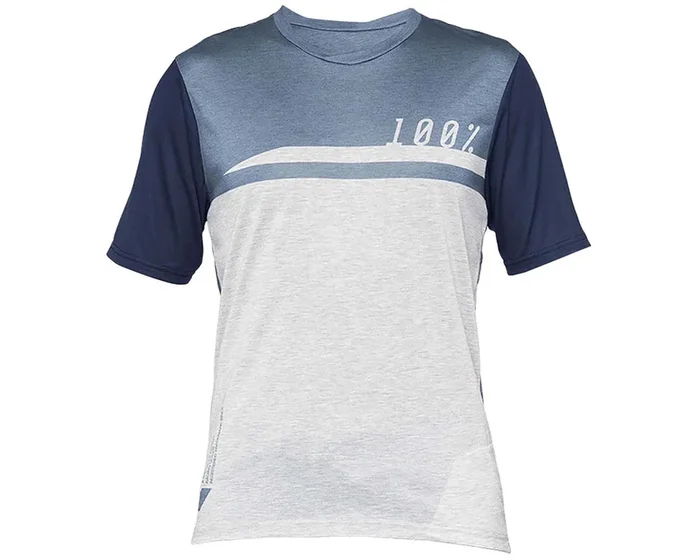 100% Airmatic Trikot (SP21) kurzarm | steel blue-grey