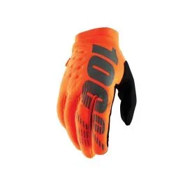 100% Brisker Cold Fahrradhandschuhe (orange / schwarz)