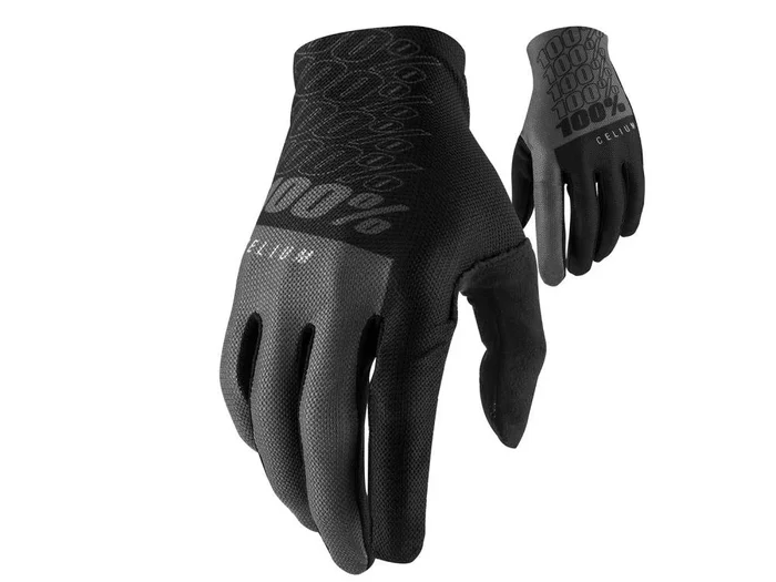 100% Celium Gloves schwarz grau S