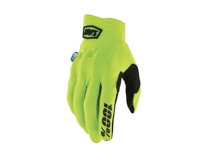 100% Cognito Smart Shock Gloves fluo gelb schwarz S
