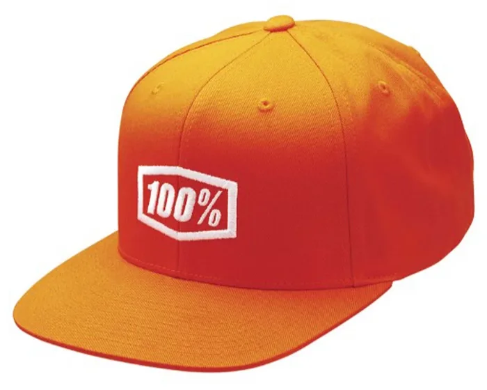 100% Icon AJ Fit Snapback Hat | orange