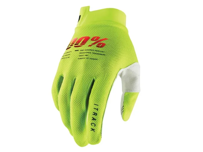 100% iTrack Gloves fluo gelb L