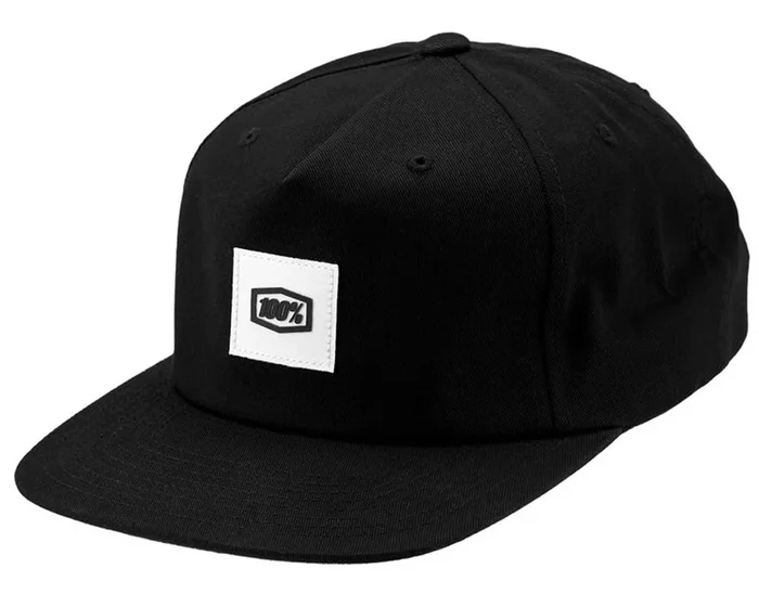100% Lincoln Snapback Hat | black
