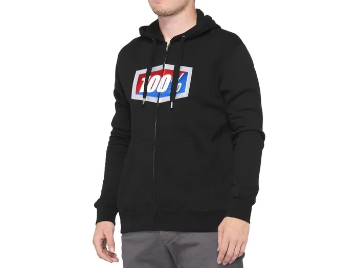 100% Official full-zip Hoodie schwarz L