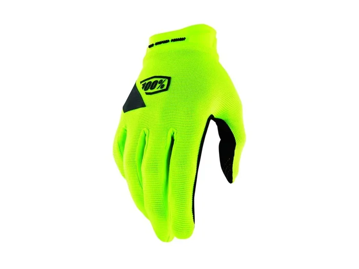 100% Ridecamp Gel Gloves fluo gelb M