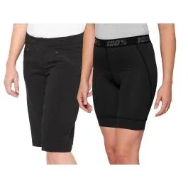 100% Ridecamp Shorts Damen (mit Innenfutter | schwarz)