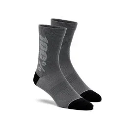 100% Rythym Merino Fahrradsocken (grau)