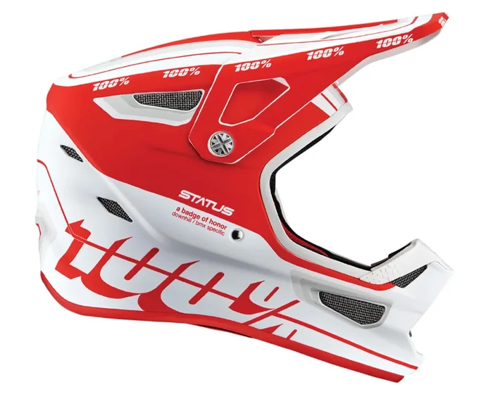 100% Status Full Face MTB-Helm | Topenga red-white