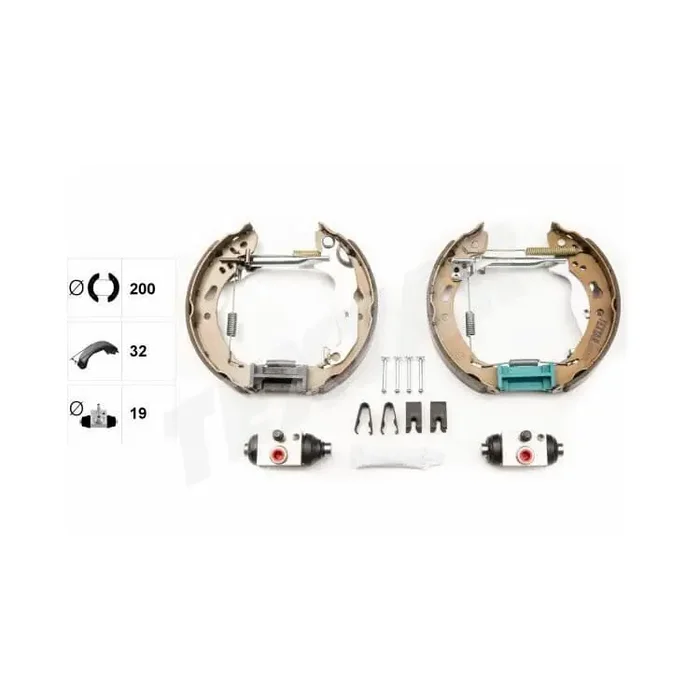 4 Textar Bremsbacken vormontiert mit Radzylinder Ford Fiesta 6