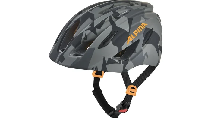 Alpina Pico Flash Kinder-Helm black-camo orange gloss 50-55 cm