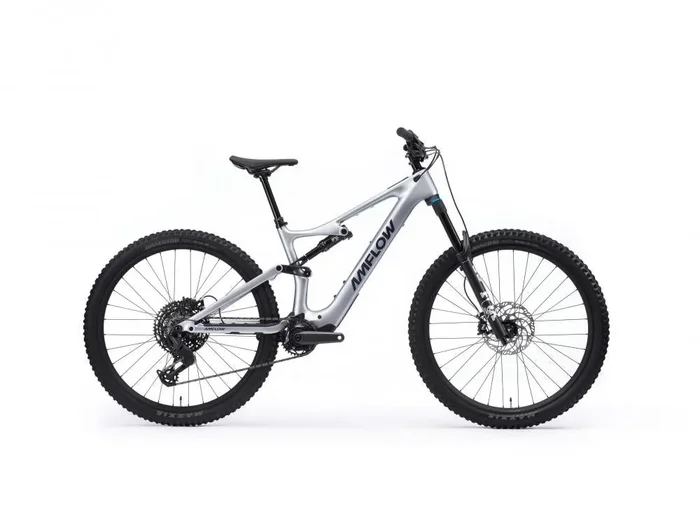 Amflow PL Carbon E-MTB 29″ Fully Satin-Silver, 800 Wh Akku, Avinox M1 105 Nm, FOX 36 / Float, Gr. M (43 cm)