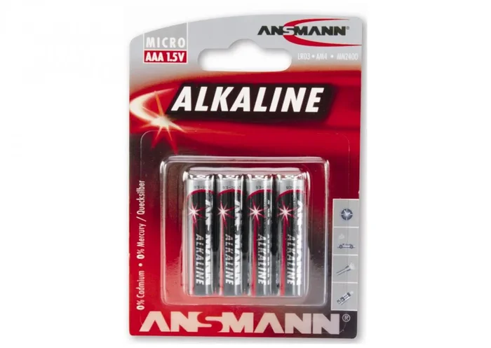 Ansmann, Beleuchtung, Batterie, Typ AAA / Mignon, long lasting, VE 4 Stück auf Blister