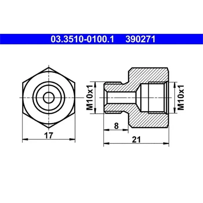 ATE Adapter für Bremsleitung ATE Adapter für Bremsleitung 03.3510-0100.1
