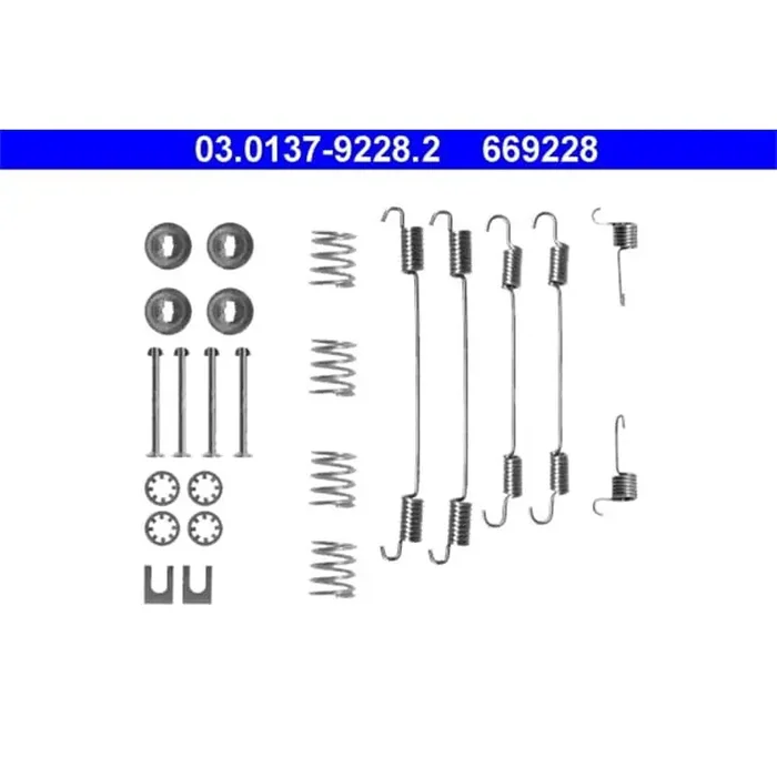ATE Bremsbacken-Montagesatz hinten Citroen DS Dacia Mercedes Nissan Peugeot Renault