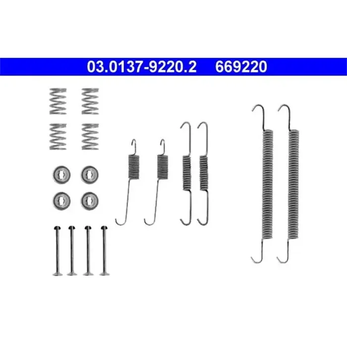 ATE Bremsbacken-Montagesatz hinten Citroen Peugeot Renault