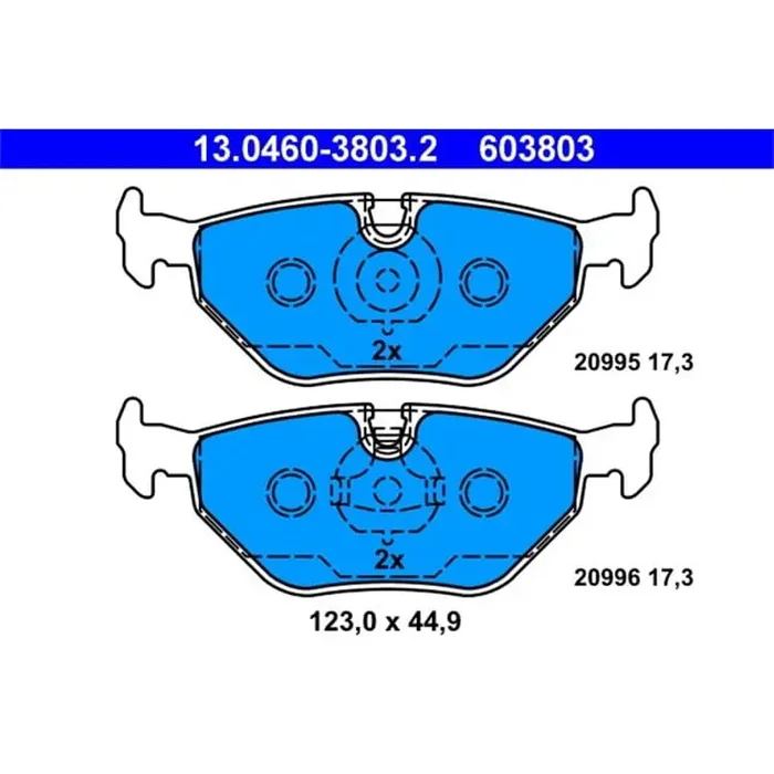 ATE Bremsbeläge hinten BMW 3er 5er 7er Z1 Z3