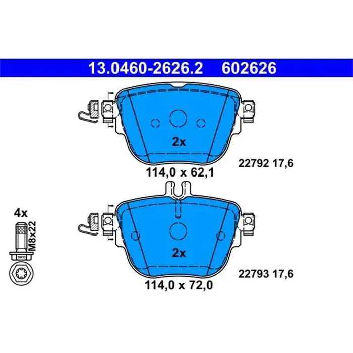 ATE Bremsbeläge hinten Mercedes Cls E-Klasse
