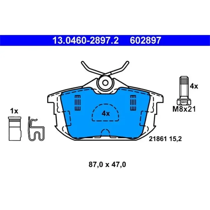 ATE Bremsbeläge hinten Mitsubishi Colt Smart Forfour
