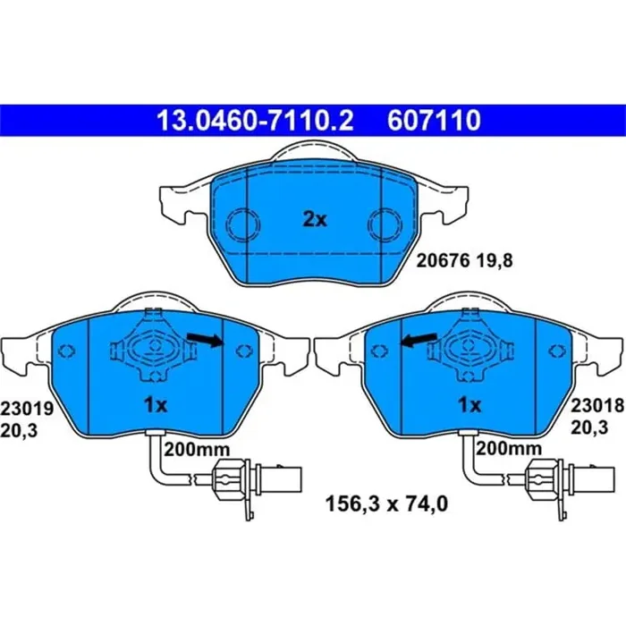 ATE Bremsbeläge vorne Audi A4 A6 Seat Exeo Skoda Superb VW Passat