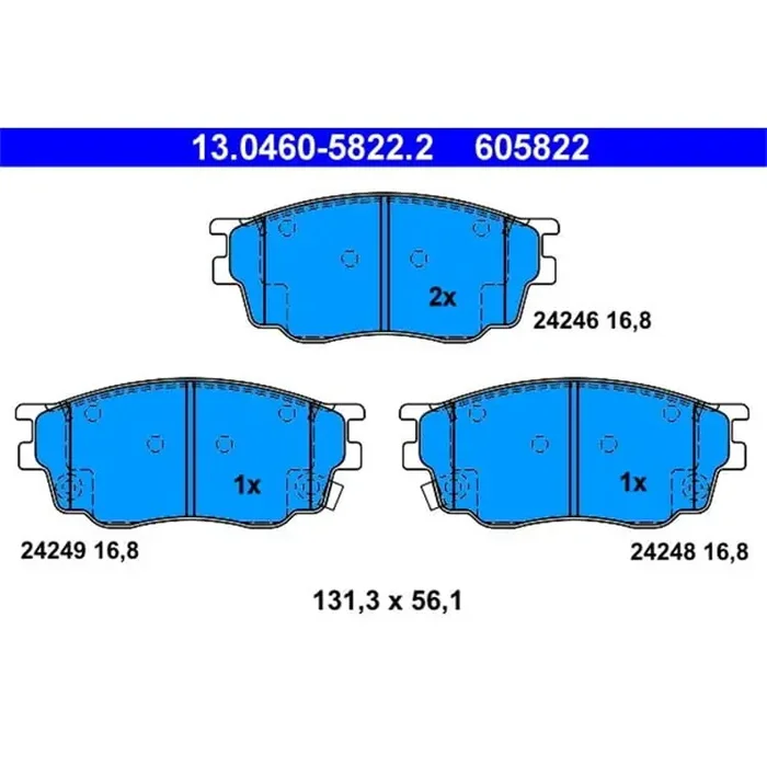ATE Bremsbeläge vorne Mazda 6 Stufenheck Hatchback GG 1.8