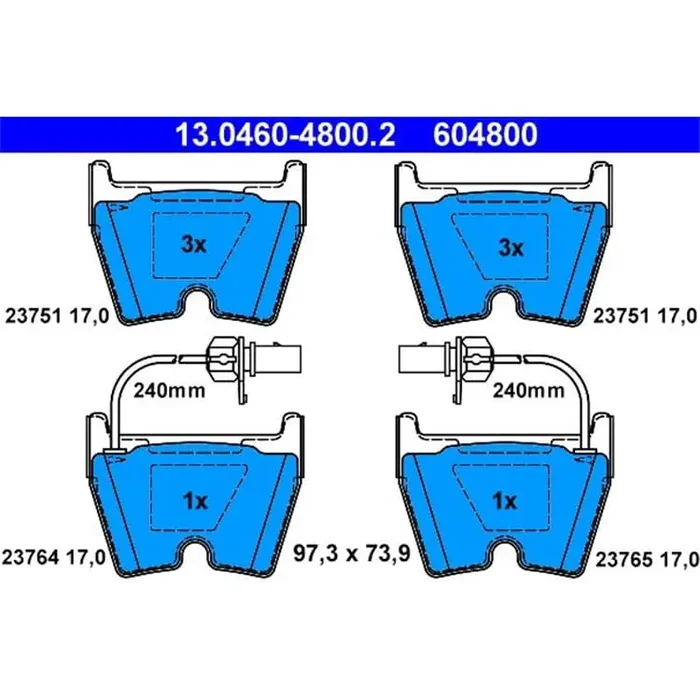 ATE Bremsbeläge vorne VW Phaeton