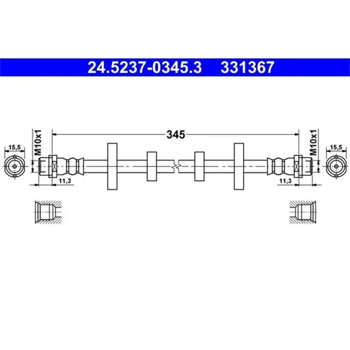 ATE Bremsschlauch vorne VW Transporter T4