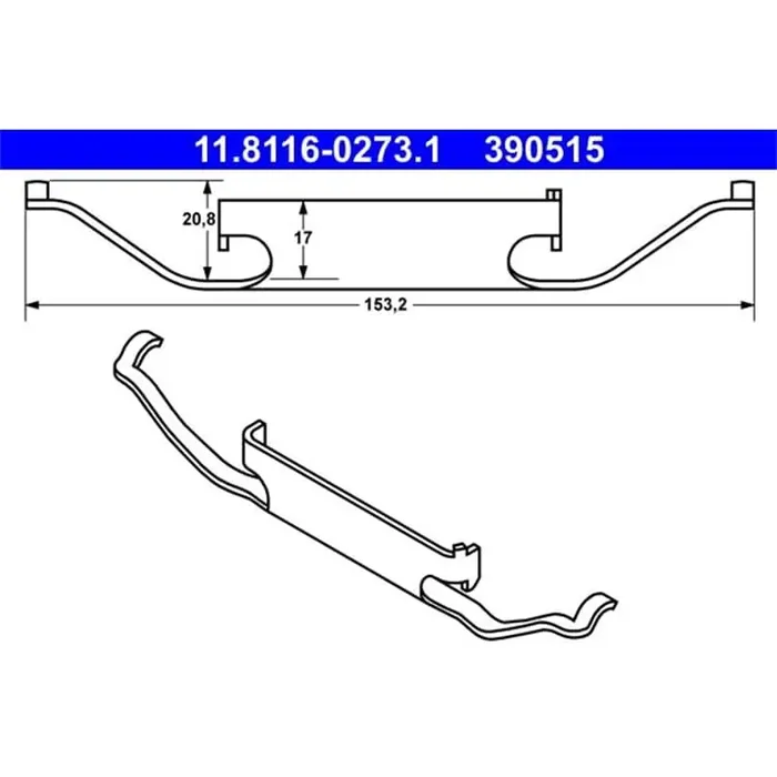 ATE Feder für Bremssattel vorne BMW 3 X3 Z4
