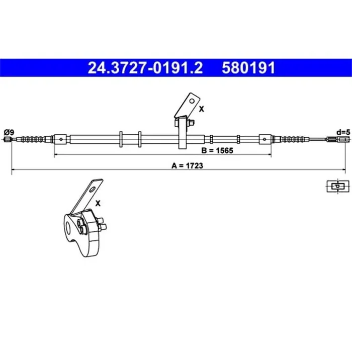 ATE Handbremsseil hinten links Audi 80 Avant