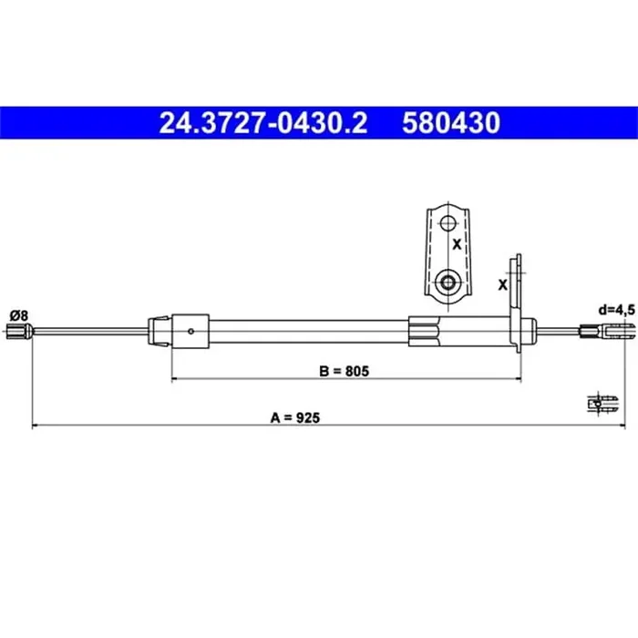 ATE Handbremsseil hinten links Mercedes C-Klasse CLC CLK