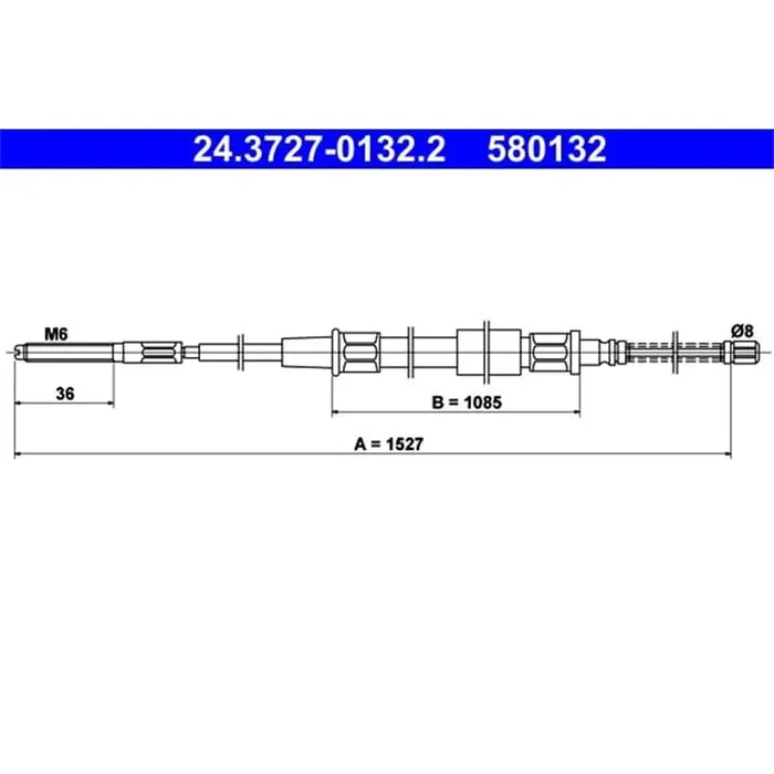 ATE Handbremsseil hinten Seat Toledo IGolf II VW Jetta II