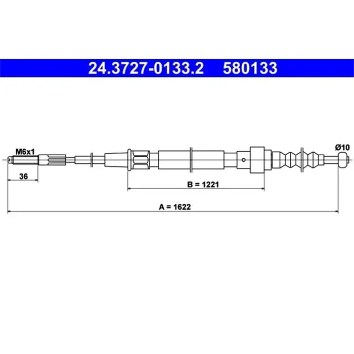 ATE Handbremsseil hinten Seat Toledo VW Golf 2 Jetta