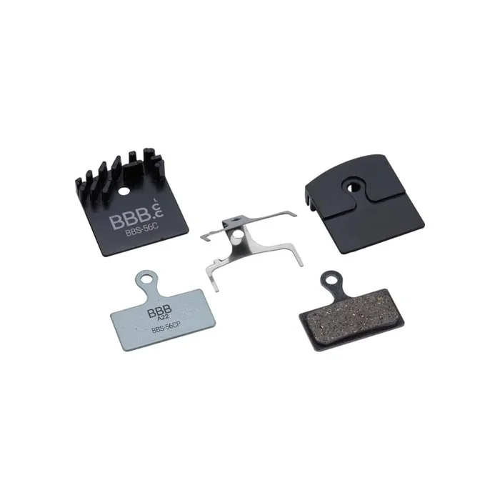 BBB Bremsbeläge DiscStop Coolfin Organisch mit Kühlrippen, Kompatibel mit Shimano XT (ab 2012) schwarz/stahlblau