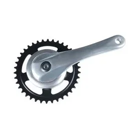 Bike Parts Alu Rock Kettenradgarnitur (170mm | 44 Zähne | 4-kant mit Abdeckscheibe)