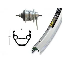 Bike Parts Hinterlaufrad (28″ | 1,75″ | RB-Nabe | Shimano 7-Gang)