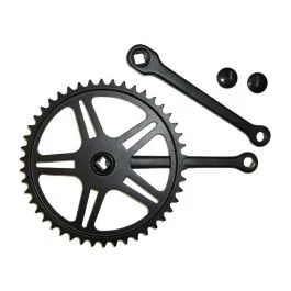 Bike Parts Kettenradgarnitur Stahl 150mm 40 Zähne 4-Kant (schwarz)