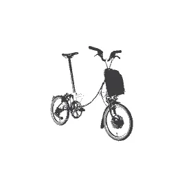 Brompton P-Line Electric Urban 4-speed – Typ H- 16 Zoll 300Wh 4K Faltrad – Lunar Ice