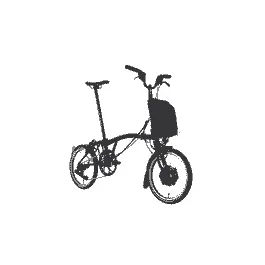 Brompton P-Line Electric Urban 4-speed – Typ H – 16 Zoll 300Wh 4K Faltrad – Midnight Black Metallic