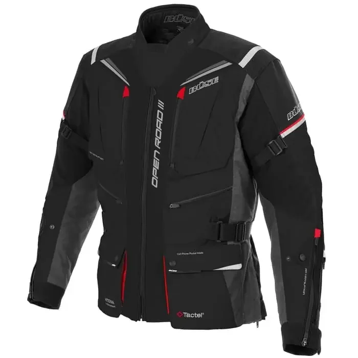 Büse Open Road III Damen Motorradjacke schwarz-rot 38