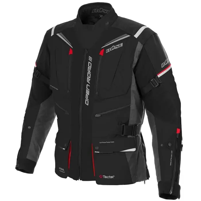 Büse Open Road III Motorradjacke schwarz-rot 48