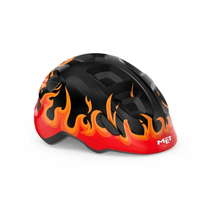 Casco Met Hooray Bimbo – Black Flames