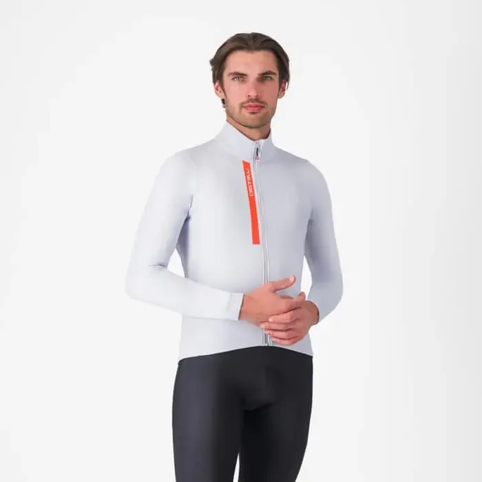 Castelli Entrata Thermal Radtrikot langarm Herren silber-orange XXL