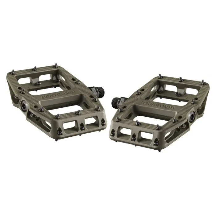 Couple Flat Pedals Bontrager Line Elite Olives Grey