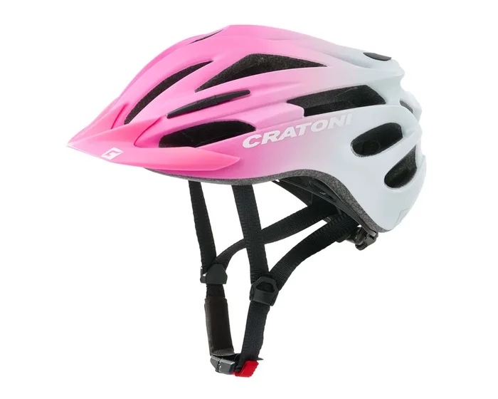 Cratoni Pacer Junior – Kinder Fahrradhelm | pink-white matt