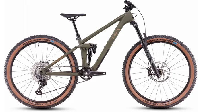 Cube Stereo One44 HPC Rookie Jugendrad MTB-Fully 27,5″ dustyolive´n´gold