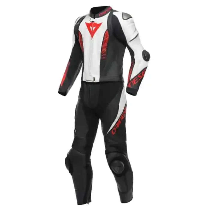 Dainese Laguna Seca 5 2tlg Lederkombi schwarz-weiß-rot 52