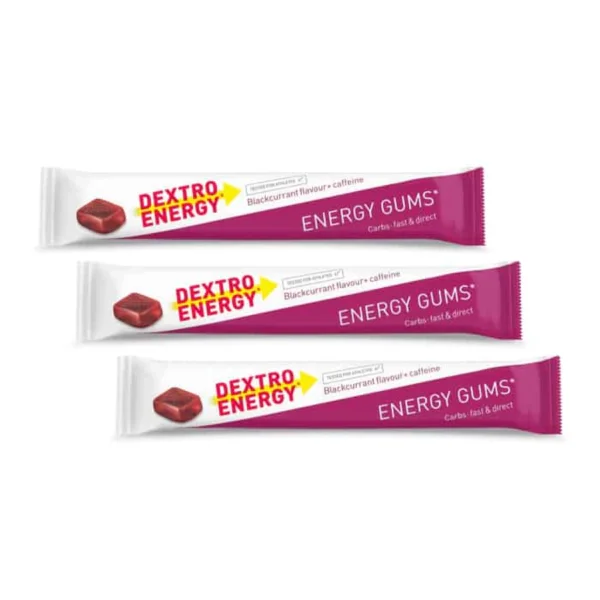 Dextro Energy* Gums Fruchtgummi 3er-Set (3 x 45 g) Blackcurrant + Caffein