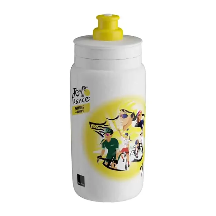 Elite Fly Tour de France Fahrrad Trinkflasche 550 ml weiß-bunt