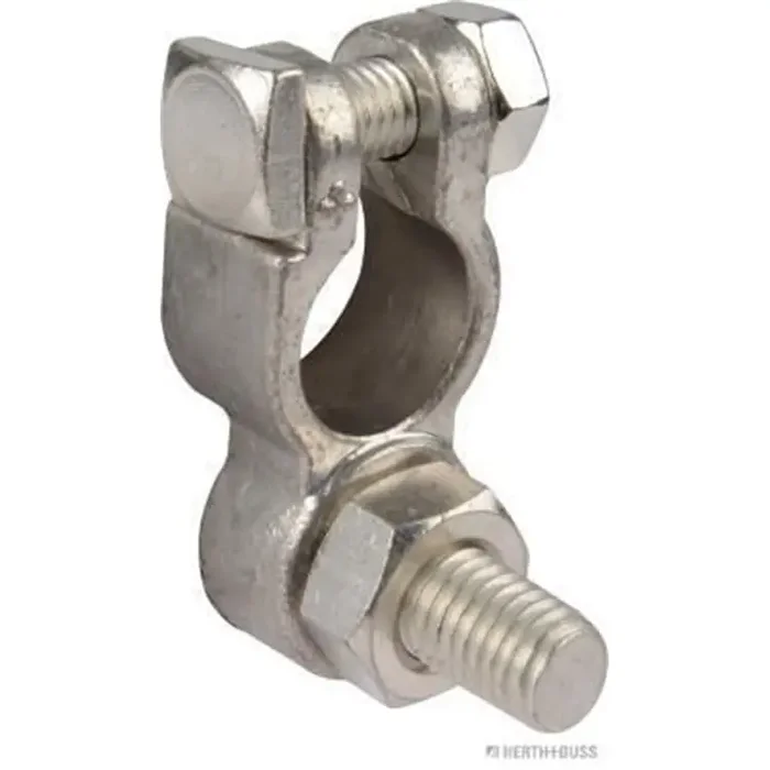 Elparts Batteriepolklemme für Pluspol Pressteil mit einseitig montierbarer Polschraube