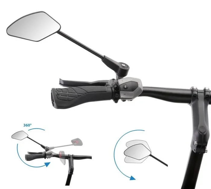 Fahrradspiegel Krampe KF Cross Typ A mittlere Aussenklemmung schwarz